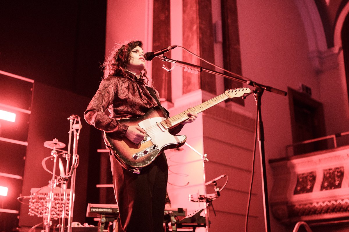 future_yard's tweet photo. The imperious @annacalvi headlining the Saturday night of this year's #futureyardfest in Birkenhead Town Hall, shot by Keith Ainsworth (@MusicPhotoKeith) https://t.co/WrGk2SCYCH