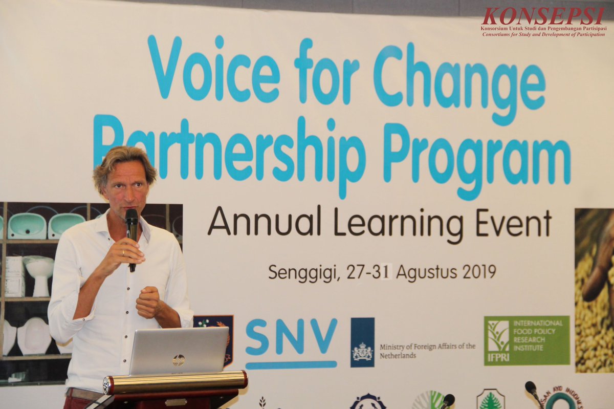 Mr.Eelco Baan As the Delegation From Dutch Headquarters Explained About the Gender and social inclusion (GESI) on Annual Learning Event With Partners.
<a href="/SNVworld/">SNV - find us on Bluesky as snv.org</a> 
<a href="/Kemendagri_RI/">KEMENDAGRI</a> 
<a href="/IFPRI/">IFPRI</a> 
#V4CP
konsepsi.org
