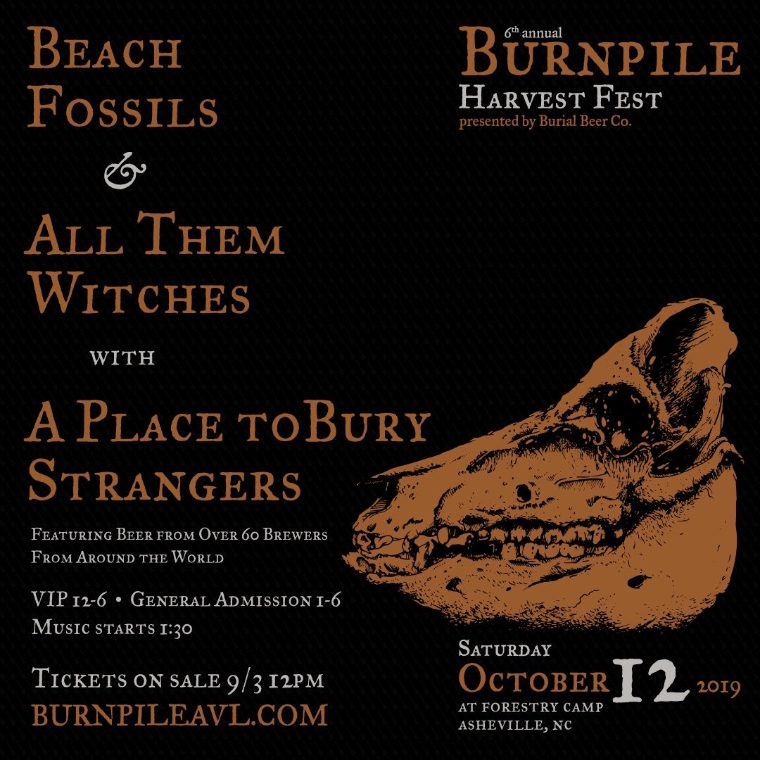 BURNPILE 2019. Bands and Brewers announced. Tickets on sale 9/3. Check out burnpileavl.com for all the details