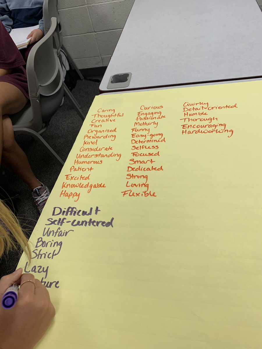 rlb518's tweet photo. Finding the words to describe teachers we admire and those who we fail to make a connection with. @MoStateCOE #ele302 https://t.co/opGWQEEzjg