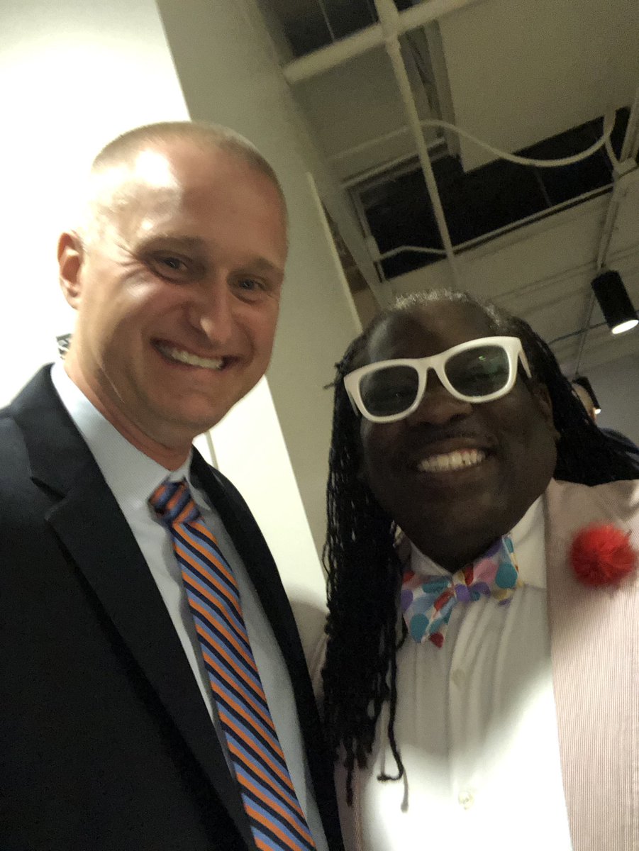 Great to be with Principal Anderson from <a href="/MClarkEagles/">Michele Clark Academic Prep High School</a> at the board meeting for our Obama Foundation award. He pretty much knows everyone we see here. Congratulations!