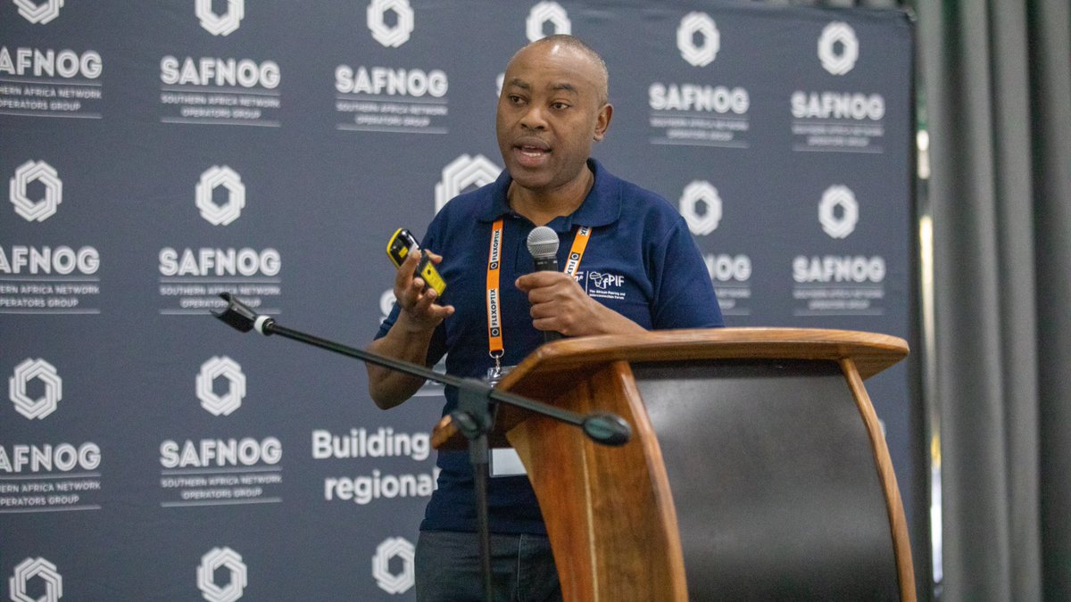 SAFNOG's tweet photo. Routing security is vital to the future and stability of the Internet, but it’s under constant threat — @michukis @ #SAFNOG5 presenting an overview of the Mutually Agreed Norms for Routing Security (MANRS) initiative, highlighting reasons why implementation is important for. https://t.co/lT6XhCExBH