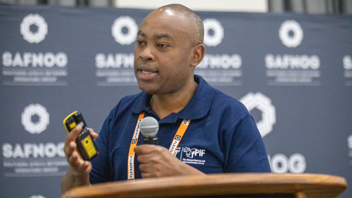 SAFNOG's tweet photo. Routing security is vital to the future and stability of the Internet, but it’s under constant threat — @michukis @ #SAFNOG5 presenting an overview of the Mutually Agreed Norms for Routing Security (MANRS) initiative, highlighting reasons why implementation is important for. https://t.co/lT6XhCExBH