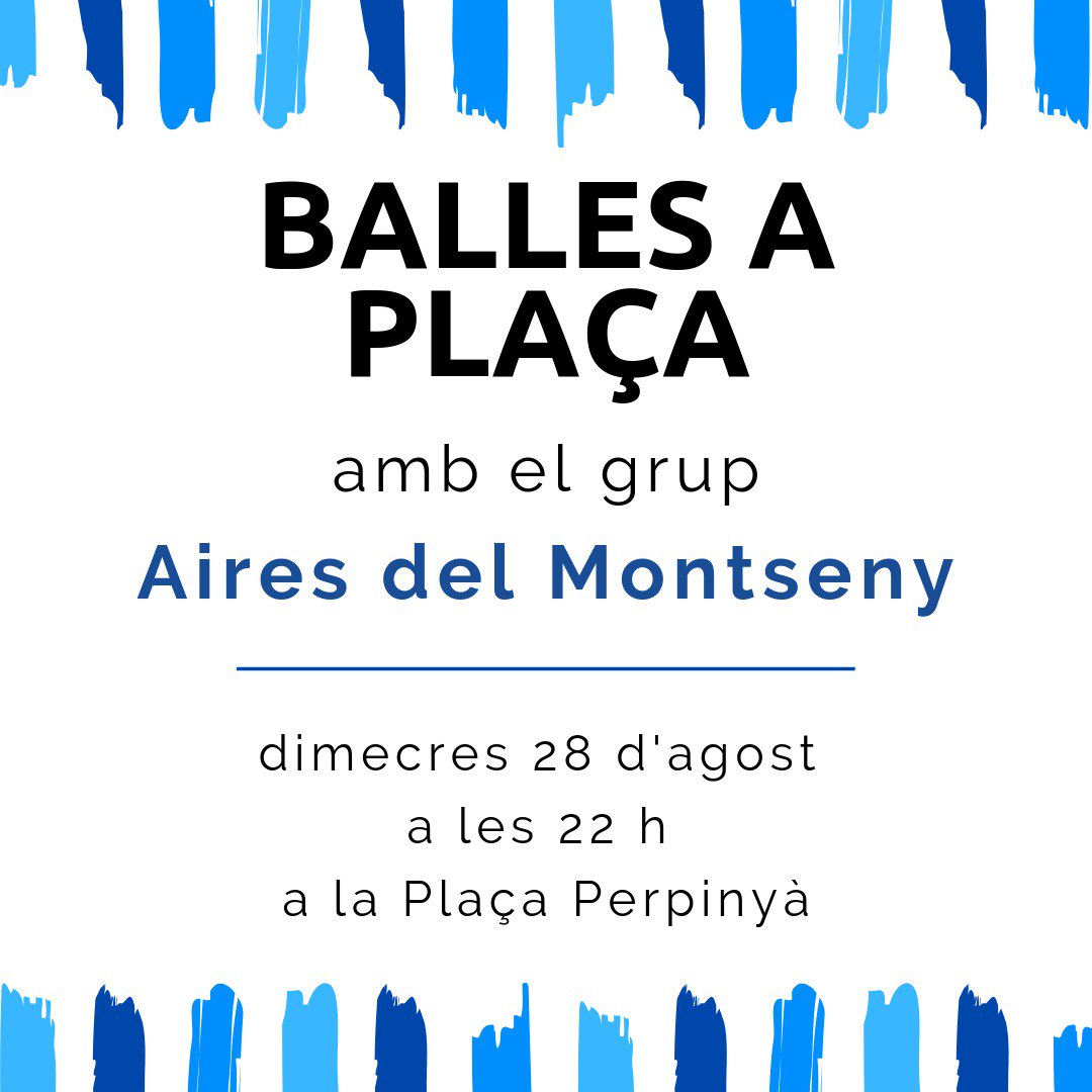 Atenció no us perdeu les activitats d'avui:

Assaig del Ball de Donzelles - 18.30h, pl. de la Porxada

Ball folk amb Aires del Montseny - 22h, pl. Perpinyà

Us hi esperem! 🤗

<a href="/Blancsiblaus/">Blancsiblaus</a> <a href="/GRN_cultura/">Granollers Cultura</a> 

#fmbib #fmbin19 #esbart #esbarthooligans #AgendaEDG #granollers