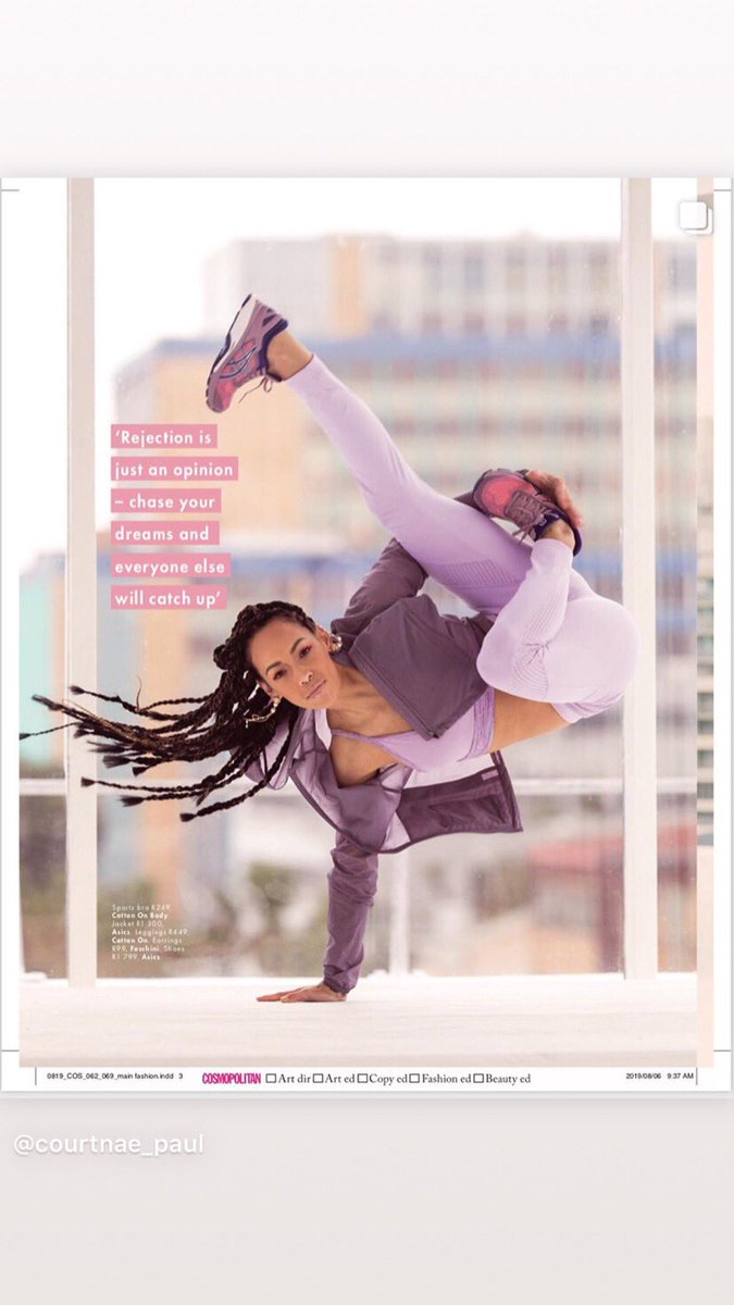 Courtnae_Paul's tweet photo. The @CosmopolitanSA #AugustIssue is out now! Grab yours to see my full 8 page fashion feature from page 62 😋🚀❤️
Photographer: @winstonkletter
Fashion: @cleopatramarco @clareamorrobertson
Hair: @merletitus
#COSMOxCourtnaéPaul #COSMOxNadiaNakai #TheFierceIssue https://t.co/7mhCe6r7pp