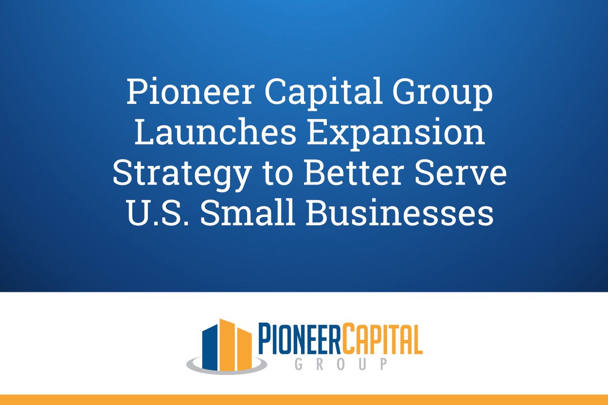 PioneerCapGrp's tweet photo. Pioneer Capital Group Launches Expansion Strategy to Better Serve U.S. Small Businesses. Read more: https://t.co/yCQCvuS9k1 https://t.co/KP7NW6E9q1