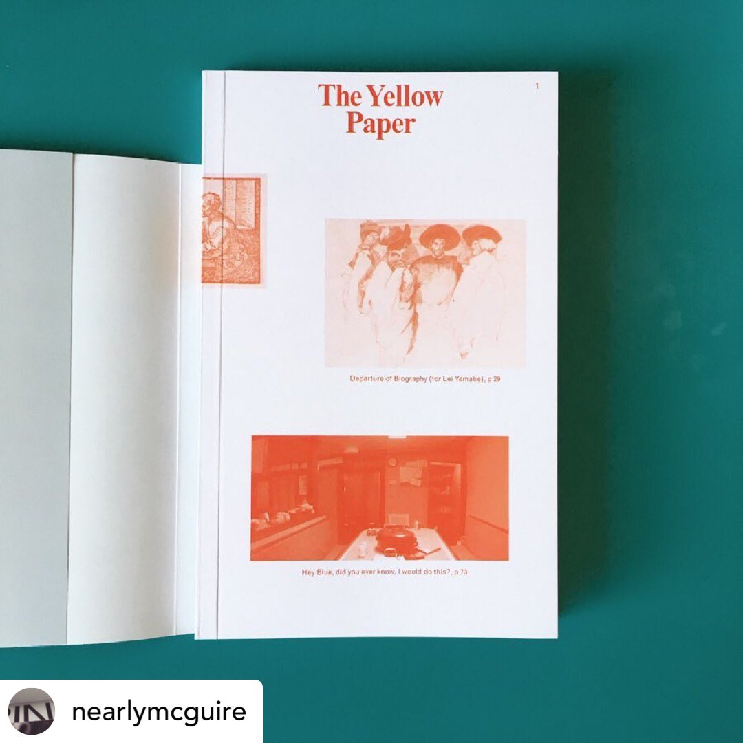 _TheYellowPaper's tweet photo. Some beautiful images of @_TheYellowPaper by @offfbrand, a new Journal for Art Writing edited by @lauraedbrook, published by @GSofA and designed by Neil McGuire. Launched last night @CCA_Glasgow and available to purchase in book stores soon(ish). https://t.co/oPRMqN2FUZ