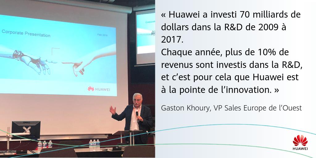 HuaweiFr's tweet photo. 💬
Gaston Khoury, VP Sales Europe de l’Ouest chez #Huawei, a présenté ce matin les activités du groupe au public de l'@IESEGResearch.
#IMP2019 https://t.co/H38yEY6MRQ