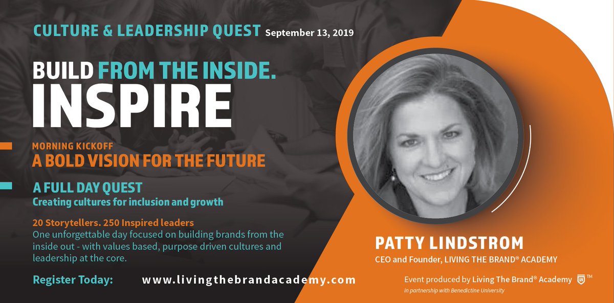 Some of country's most influential thought leaders and practitioners in the field of Organizational Development and Value Driven Leadership are going to be speaking at CULTURE & LEADERSHIP QUEST 2019, September 13th. Register at bit.ly/2zoXkUQ @BenU1887