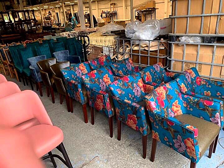 here it is our workshop update, furniture contrasting our current weather,  we are looking forward to more mid century pieces coming through ! #justpscontract