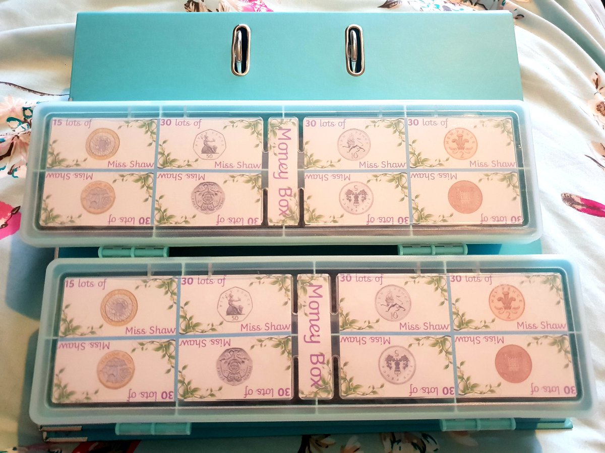 MissTShaw2's tweet photo. These are so satisfying, excited to use these this year 😍 #proud #reallifemaths #money #resources #organised #satisfied https://t.co/yYjqpQBkMc