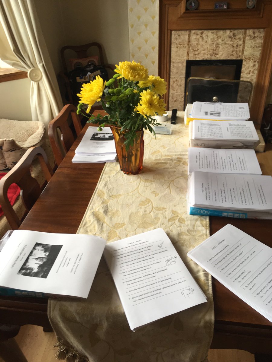 Busy stapling worksheets on my day off for up coming schools, only 8 hundred more to do,,,,,,