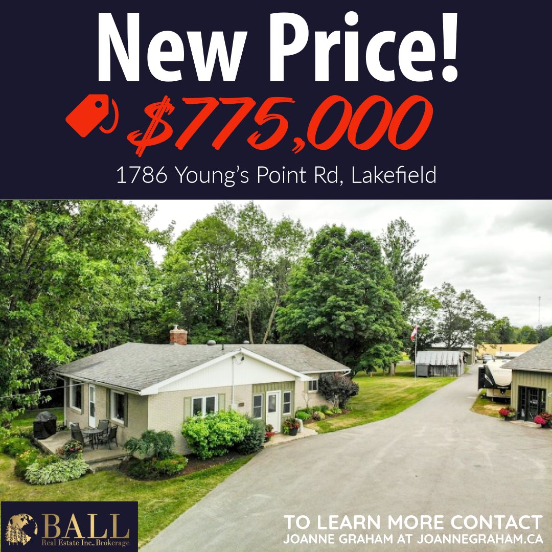 JoGrahamRealtor's tweet photo. NEW PRICE! 🏠
Now is your chance to own this ideal location for a home-based business. Just minutes to #Lakefield! #KatchewanookaLake

Click here for full property details and more photos: https://t.co/1DITsnW5SG… https://t.co/1vk7Wq04At