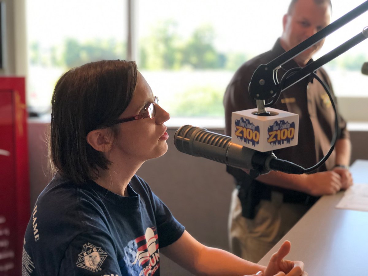 SO_Illinois's tweet photo. This morning, Special Olympics Illinois athlete- Marissa and @IllinoisLETR officer- Max Synder talked about all things #PlanePullIL on @z100rocks, @1015CILFM, @Magic951, &amp; @wjpfradio 

Join us on October 5 for the Southern IL Plane Pull. https://t.co/wAVNQdFTaw