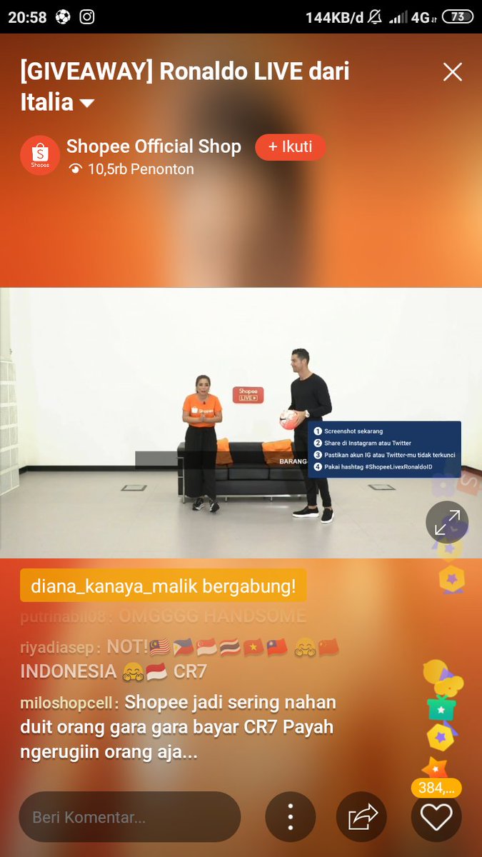 shopee bayar ronaldo