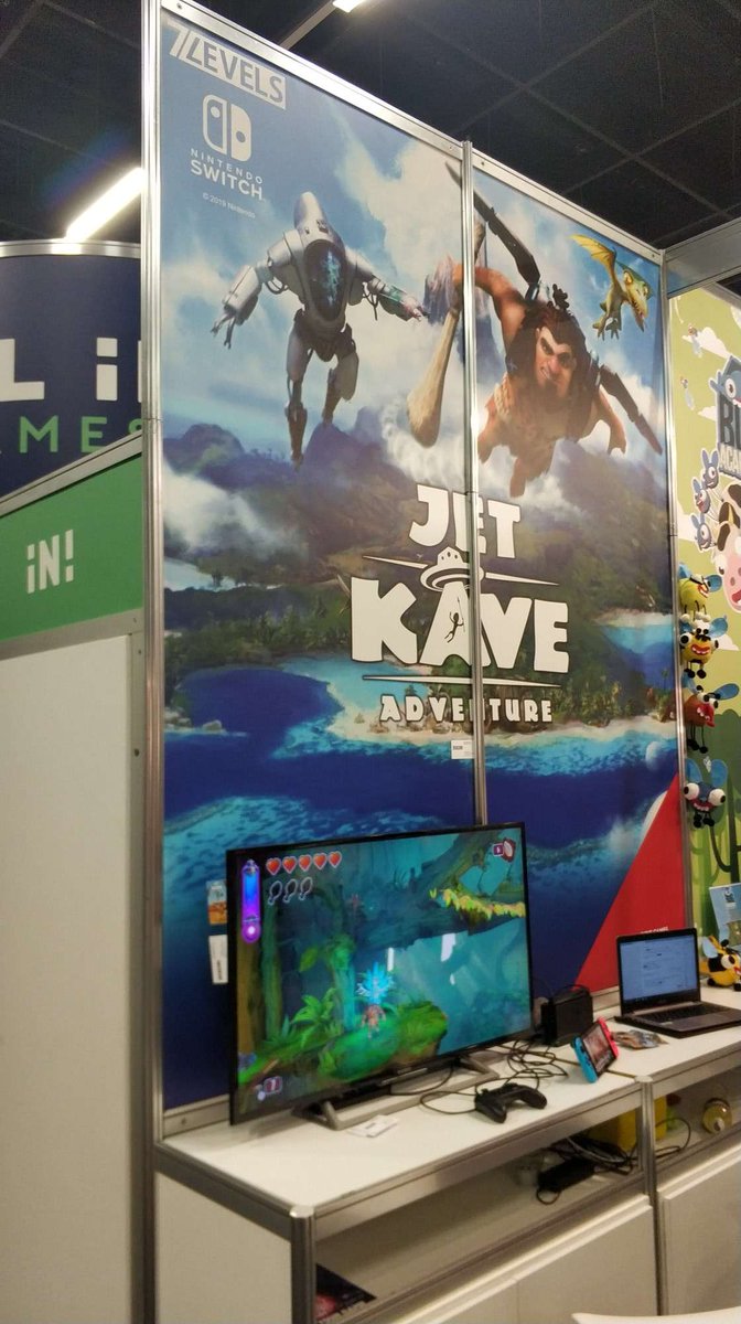 7lvls's tweet photo. Jet Kave Adventure visiting Gamescom - looking pretty fly for a cave guy ;).
#gamescom #jetkave #nintendoswitch #indie #nindies #Jetkaveadventure #jetkave #platformer #switch #nintendo #adventuregame #nintendoswitchgame #platformergame #indiegames #eshop #gaming #SwitchLite https://t.co/CvCsiAQgVs