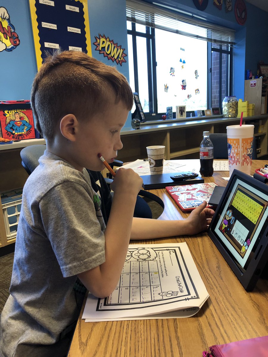 <a href="/MrsFrakes_JBS/">Allison Frakes</a>  Tredan worked so hard today during reading stations.  #jbsrocks