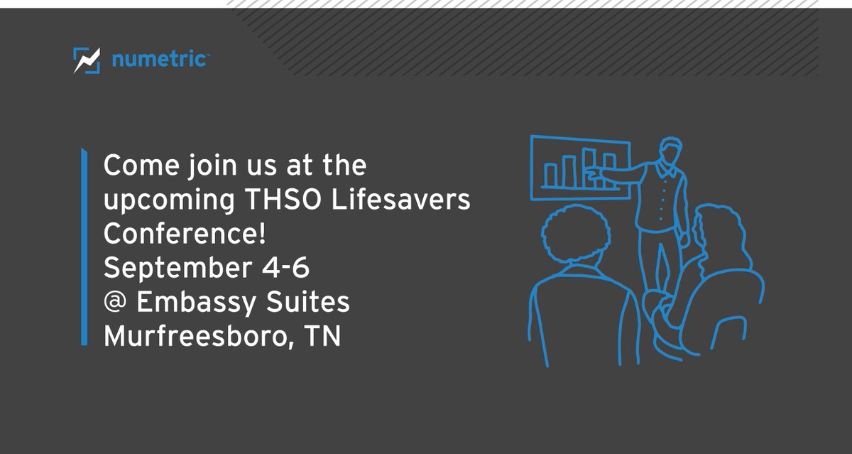 NumetricBI's tweet photo. We are looking forward to this years THSO Lifesavers Conference! #TNLifeSavers #trafficsafety #trafficsafetyanalytics #Numetric https://t.co/9PHfGJH5xt