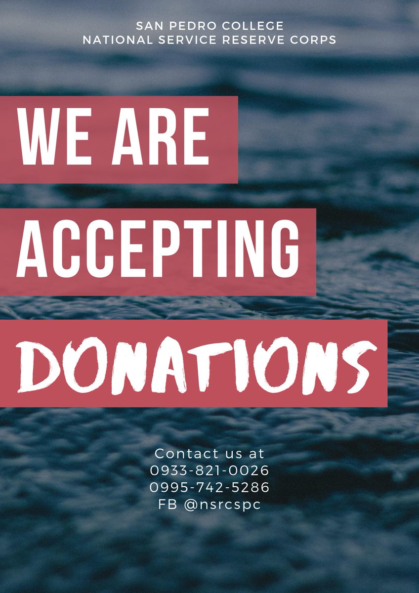 spcnsrc's tweet photo. A help for the people who were struck in flood in Davao City on the night of August 28,  2019.

For the SPCians who are affected, rescued or staying in evacuation centers, please message us your 
Name, Year, Section and Course so we can tend to your immediate needs. Thank you. https://t.co/aF1asJWery