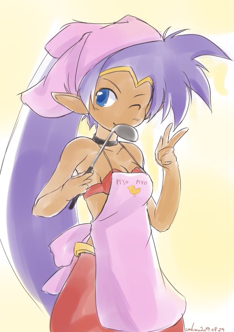 今日のシャンティさん
エプロン。
はたして、彼女は料理が得意なのでしょうか…

#shantae 