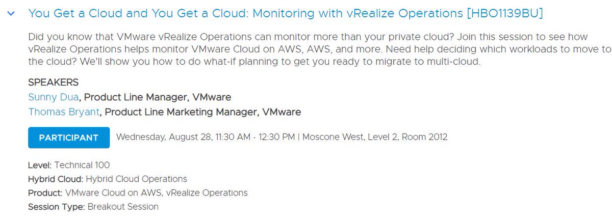 Sunny_Dua's tweet photo. Our #VMworld session - Monitoring with @vRealizeOps is almost full.. Few seats left.. @kix1979 and myself will be unveiling some cool capabilities of the NEXTGEN #vROps. #MosconeWest #Room2012 - See you there... https://t.co/sf2Kl9sJ1K