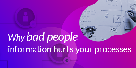 Hyperfish's tweet photo. Bad people information is a major contributor to broken #administrativeprocesses. Learn more in our latest #workflow series blog post here: https://t.co/J1ZI7FdXZJ https://t.co/G2H1zYfBbh