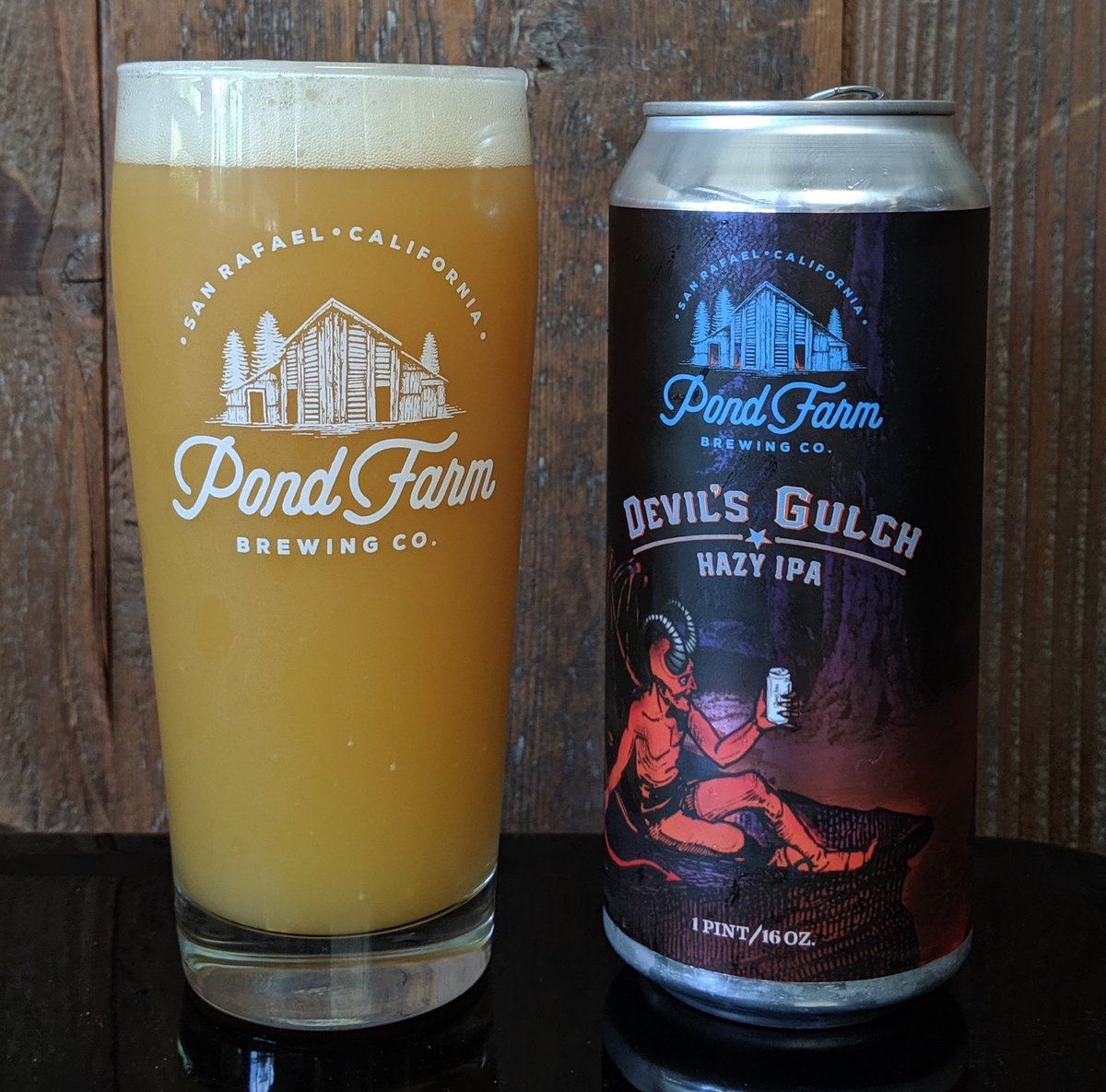 PondFarmBrewing's tweet photo. Devil's Gulch Hazy IPA is back on tap today and available in 16oz cans starting Thursday! This beer has been a favorite since we opened and we're glad to welcome this juicy delight of a beer back. #hazecraze #hazyipa #devilsgulch https://t.co/c7uQwpAHTi
