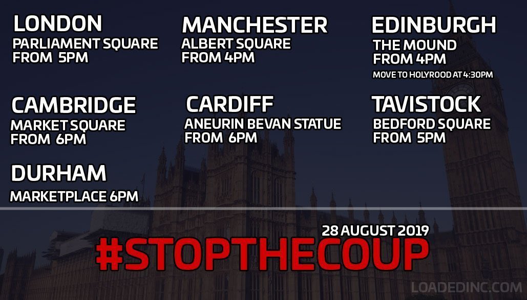 Shaharazad's tweet photo. Friends: anyone going to Parliament tonight? I’m not letting a load of Etonian bell-ends &amp; a bird with no GCSEs shut down democracy without a fight. I’ll even get the first round in! #StopTheCoup https://t.co/n4HKaXvbmT