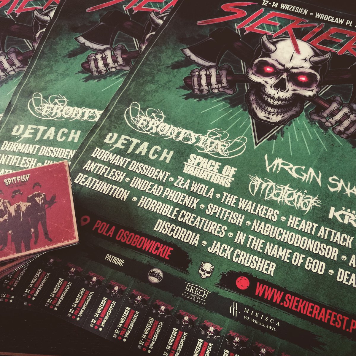 spitfishband's tweet photo. 13.09.2019 Wroclaw Siekiera Festival #siekierafestival #spitfish #spitfishband #rocknoir https://t.co/9XkoDCp9x7