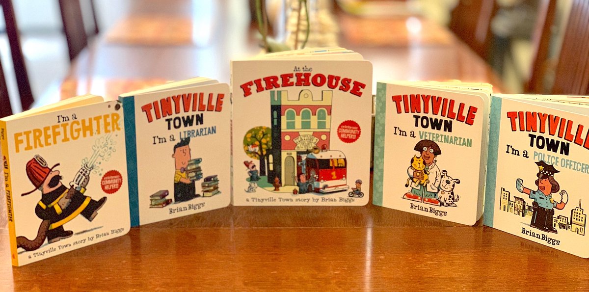 JulieGribbleNYC's tweet photo. Celebrate the beginning a new school year with a Back-to-School Book Bundle! RT &amp; Follow for a chance to win SIGNED copies of these TINYVILLE TOWN stories by @mrbiggsdotcom including his latest: AT THE FIREHOUSE📚❤️📚@abramskids #teachertwitter #librarians https://t.co/NIrZOMGXe3 https://t.co/MeY6xxcDqY