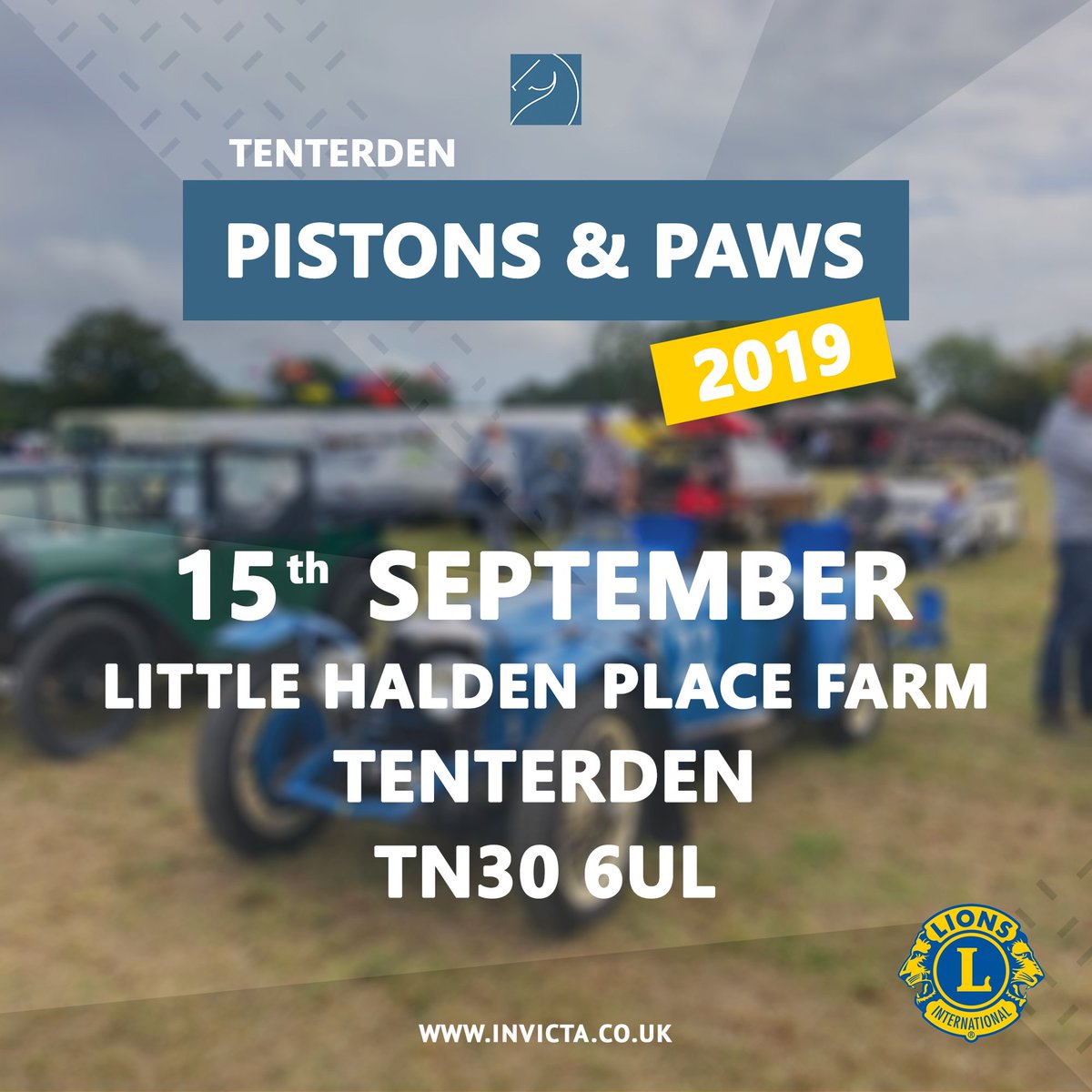 We've signed ourselves up for another car show, sponsoring Pistons &amp; Paws 2019 hosted by the Tenterden Lions.

Come along and visit our stand on the 15th September! Sign up your Classic Car here: tenterdenlionsclub.co.uk/pistons-paws-2….
#Classic #Car #Event #Insurance