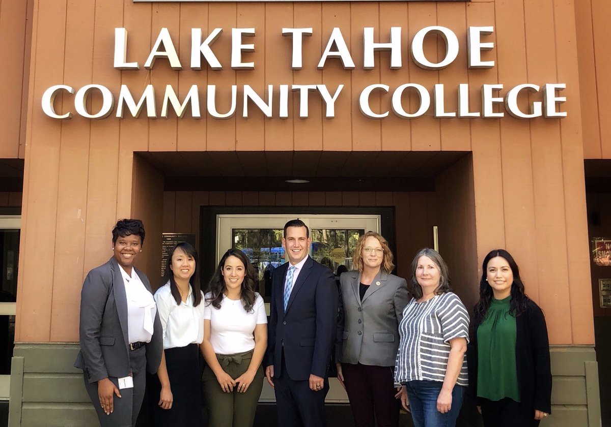 Appreciated the visit from staff @CalCommColleges, Department of Finance, & Success Center @CCCfoundation. Great opportunity to highlight @LakeTahoeCC progress on #GuidedPathways & #CollegePromise and provide feedback on #Prop51 process and the #StudentCenteredFundingFormula.