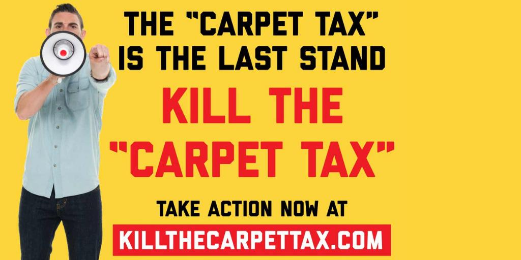 killcarpettax's tweet photo. Over the last two years, the carpet industry increased its rate of recycling by 36%. Now, #AB729 wants Sacramento to take over CA’s most successful recycling program. It’s time to #KillTheCarpetTax. 

https://t.co/Zq6DGKOAJV https://t.co/mF24VoS6mY
