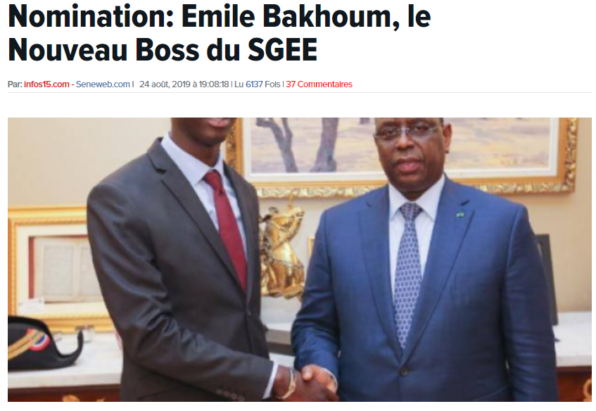 EMRGENCETIME's tweet photo. Depuis la nomination de Moïse Sarr au poste de secrétaire d’Etat chargé des Sénégalais de l’extérieur, son ancien poste, à Paris, était vacant. Mais depuis hier, on connaît son successeur. Il s’agit d’Emile Bakhoum, patron de la Cojer. https://t.co/z7KC8SwwB0