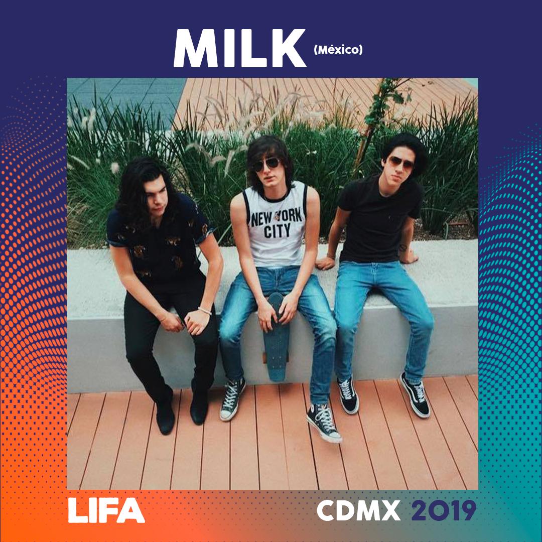 lifamusica's tweet photo. .@officialmilkmx son una nueva propuesta del rock local capitalino que se presentarán en #LifaCDMX 2019. No se los pierdan en el Centro Cultural de España @ccemx el sábado 19 de octubre, entrada libre. https://t.co/3ujSdQqKOB https://t.co/rrpqVs3hqp