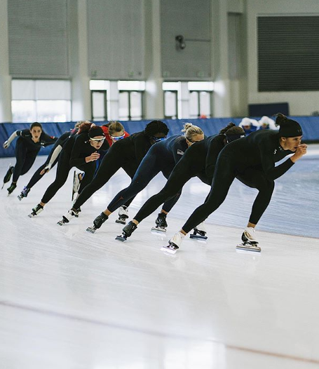 USSpeedskating's tweet image. Don't tell these women to play small. #LTTeam #Fierce #Fast #Female #Badass @BrittanyBowe @ErinJackson480 @embrace_theging #PaigeSchwartzburg #KimiGoetz @UAWomen @UnderArmour