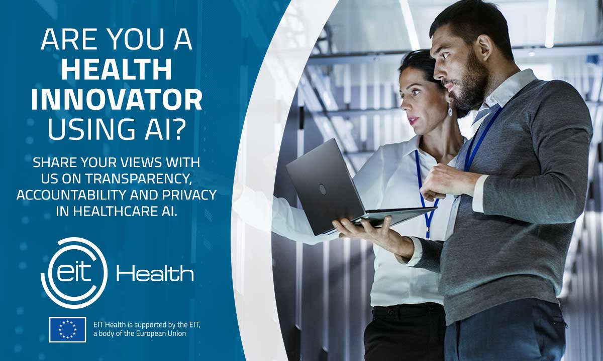 EITHealth's tweet photo. Calling all #health innovators!

We want to hear your views on ethics and #AI in healthcare. Fill out our survey and be in with a chance to win 2 tickets to the World Health Summit in Berlin!

Deadline: 30 September 2019

https://t.co/bIfECqaWJN

#AI
#Innovation https://t.co/e5RD4Wib2Z