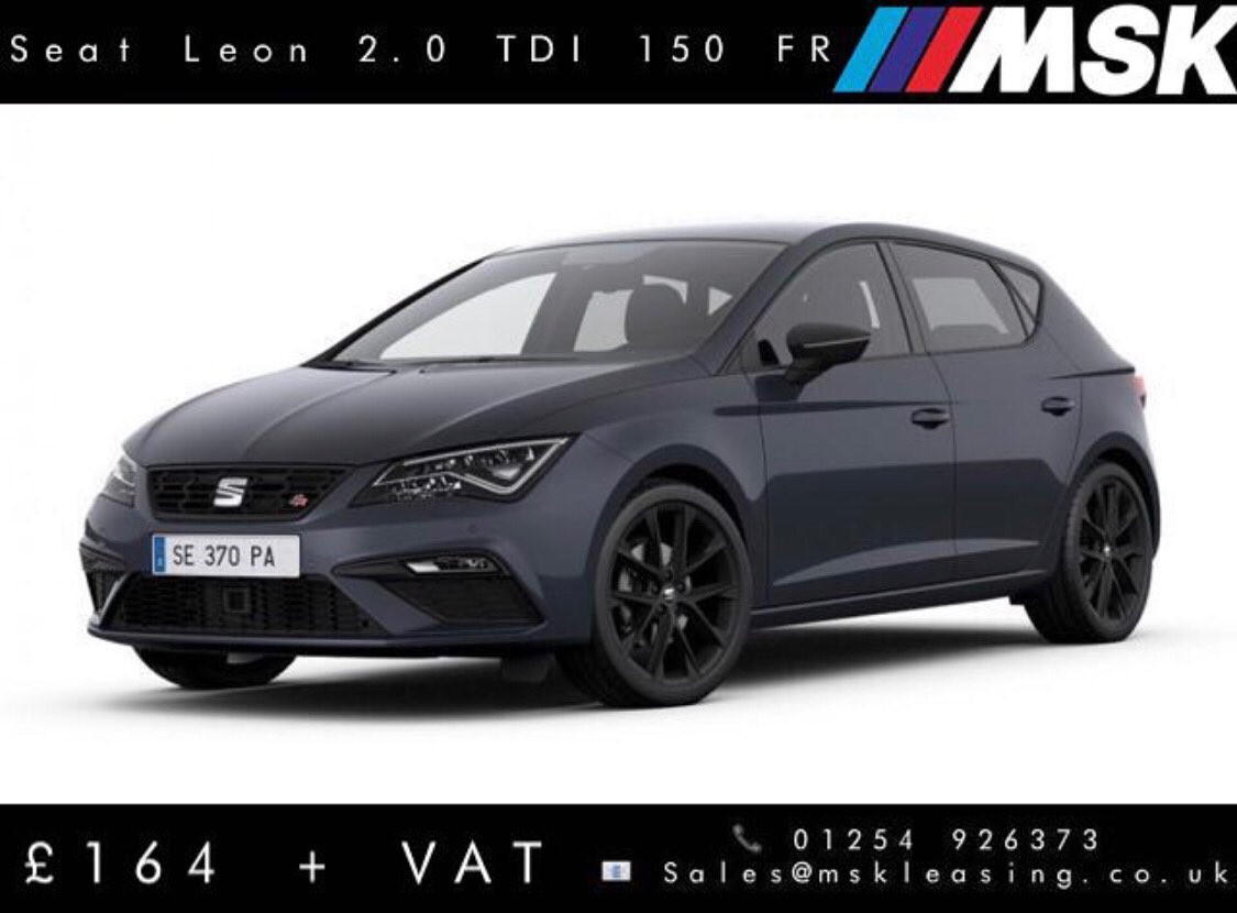 MskLeasing's tweet photo. Seat Leon 2.0 TDI 150 FR Manual
£164 + VAT
3 year deal
10k miles per annum
9 months initial payment
#mskleasing #leasedeals #carleaseuk #leasespecials #carleasedeals #carleasegenie #contracthire #london #manchester #liverpool #bristol #birmingham#Seat #Leon #fr #Diesel #Manual https://t.co/i6nneKeZLL