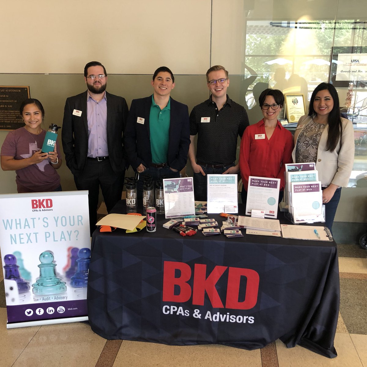 AMPRecruitsCPAs's tweet photo. Thanks for stopping by our table yesterday @UTSABusiness @UTSA_CSPD @UTSACareer @UTSA @ALPFAatUTSA @BapUTSA
#catchusoncampus #bkdsa #bkdcampusrecruiting #yournextplay #applyonhandshake https://t.co/BnsfKPbymI