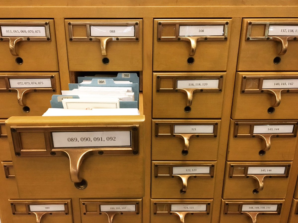 NUL_PresCons's tweet photo. Special bookplates, special drawers. Today’s #ToolsOfTheLibraryTrade features the hard work of marking every. single. book. in the library. Not all get a fancy plate, but 2 coworkers label, stamp, and security strip 50,000+ books per year!
https://t.co/HYjDKyhDwu https://t.co/ddTt6DJlOd