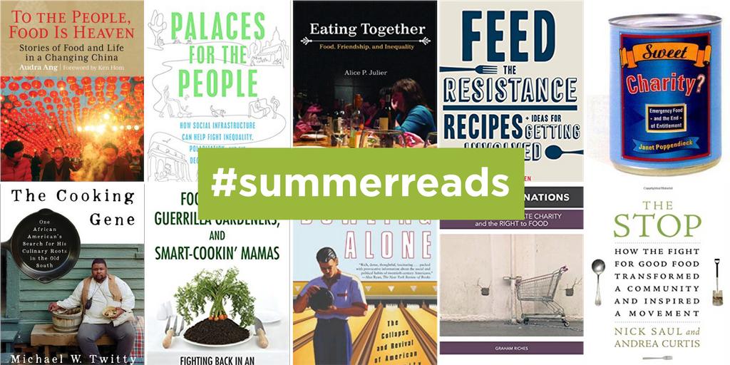 We've spent spent the summer with our noses buried in books that explore how we can build a healthier and more equitable society, and the role of food in that equation. We rounded up some of our favourites in a Books with Bite list. Dig in! buff.ly/2Pg4u8t #summerreads