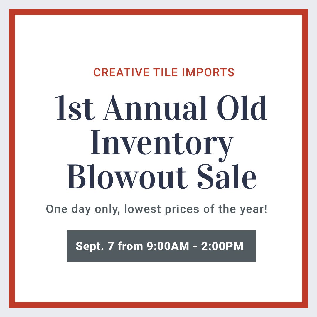 CreativeTileImp's tweet image. In just a little over a week we’re having a blowout sale on old inventory items. This is a great chance to save big on you next project!