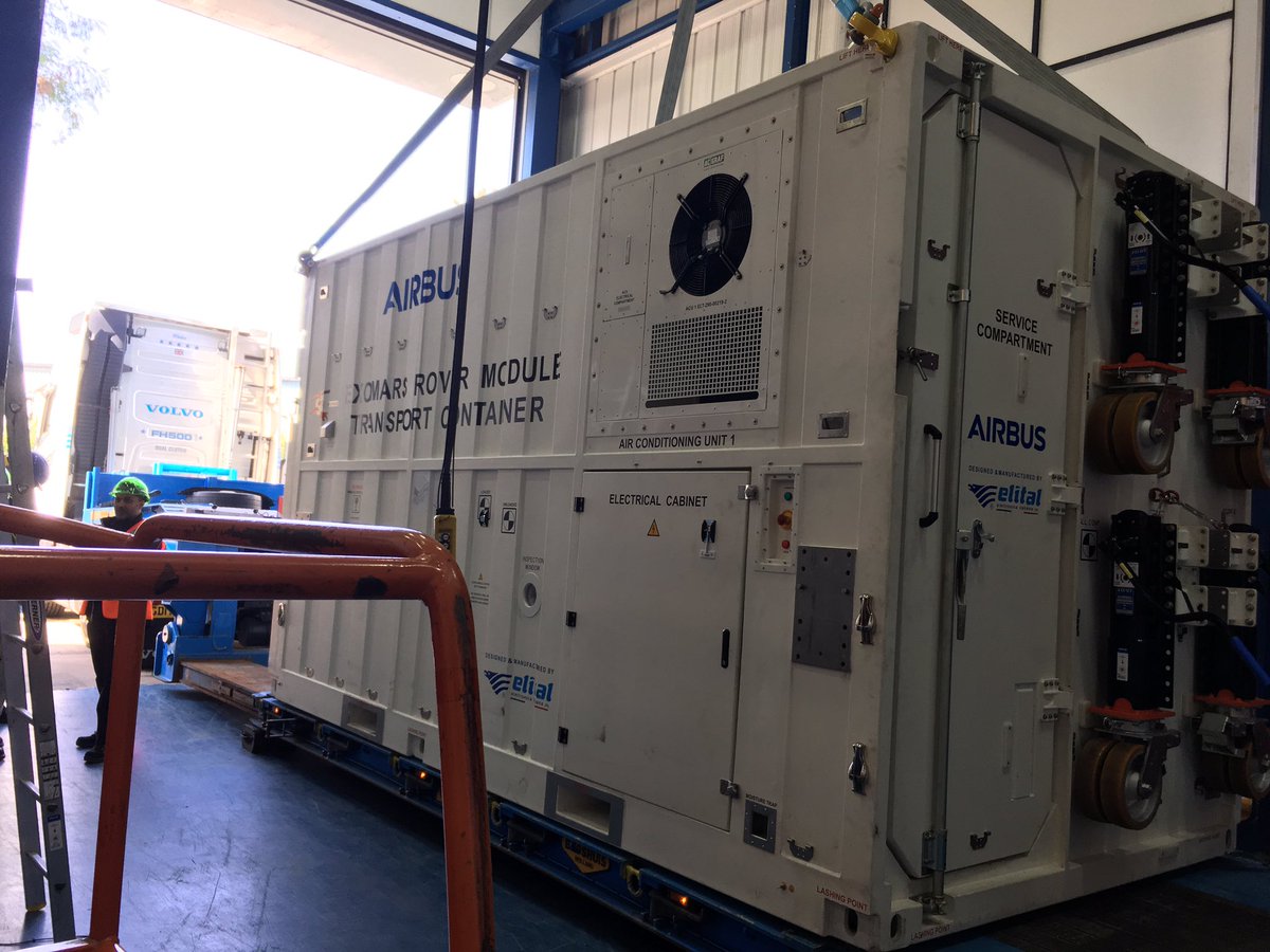 a_hutty's tweet photo. Today we packed the @ESA_ExoMars Rosalind Franklin Rover up in its hermetically sealed, shock absorbing, air conditioned transport container... https://t.co/RwMApZEVKL