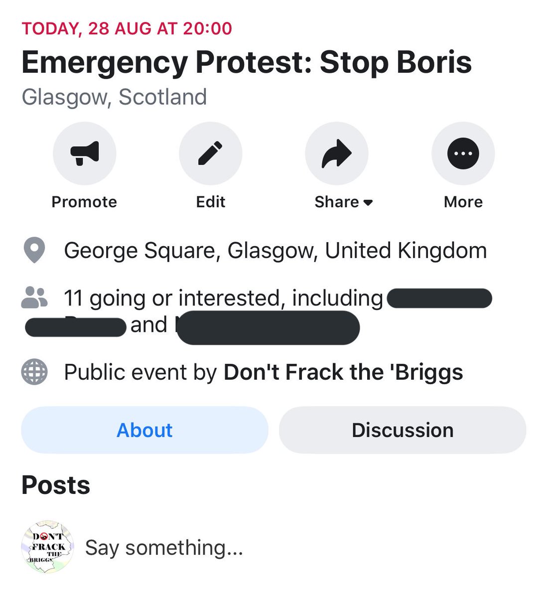 DontFrackBriggs's tweet photo. PROTEST TONIGHT, GEORGE SQUARE, 7:30PM 
please share far and wide!

#protest #stopthecoup #stopboris #dictatorship @patrickharvie @MrMcEnaney @Ross_Greer @nwScotty @liveIndyScot https://t.co/e6QwhxMK2n