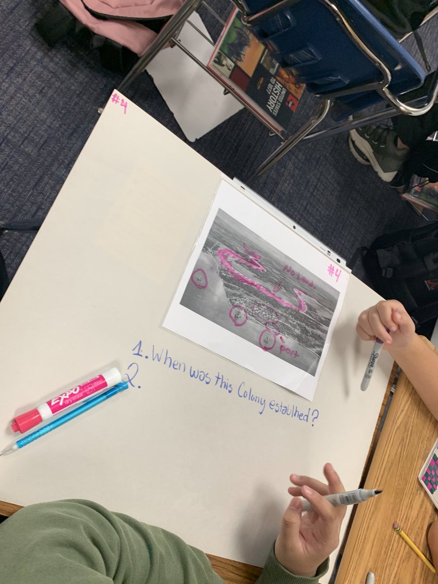 Ss practicing how to develop questions by using primary sources on the era of colonization! #mdjh_panthers #katyisdss #mdjh_disciplinaryliteracy