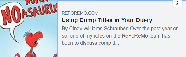 keila_dawson's tweet photo. @CindySchrauben breaks down how to use comp titles in your query over at #ReFoReMo! #ReadingForResearch #picturebook #mentortexts #comptitles https://t.co/NGjkMhzBK1 https://t.co/XMkA9Zcg2K