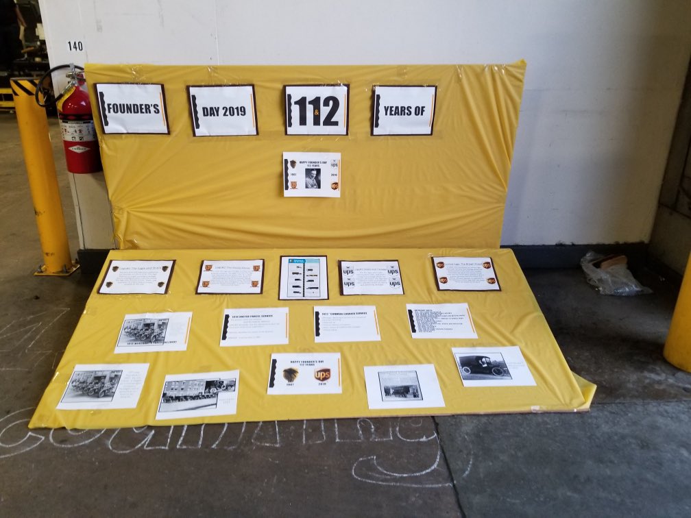 Happy Founder’s Day at the Atlanta Hub. Capitol, Fulton and Atlanta Preload celebrating 112 years.                                                   #WeAreUPS