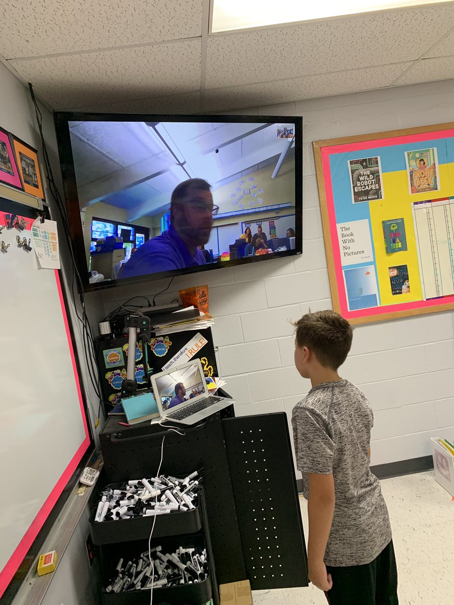 mrvesco's tweet photo. Third #MysterySkype of the year with @Weiss_Principal and crew of awesome second grade teachers! I can’t believe we guessed where they were in only 3 questions! Thanks for letting us help spread the word about #mysteryskype! #ksedchat https://t.co/1EjczCyKdI