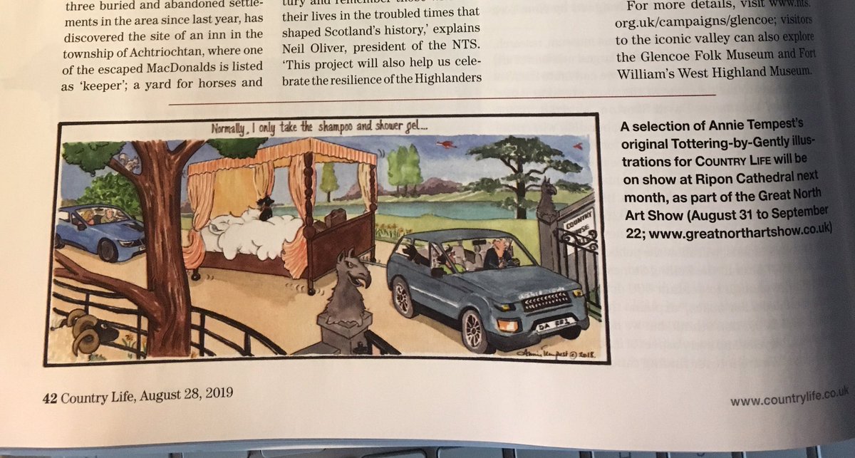JaneRedfern2's tweet photo. Great mention of @GreatNorthArtSh in this week’s @Countrylifemag - #annietempest is guest artist this year #gnas19 #greatnorthartshow @riponcathedral https://t.co/dHVDrCTCRZ