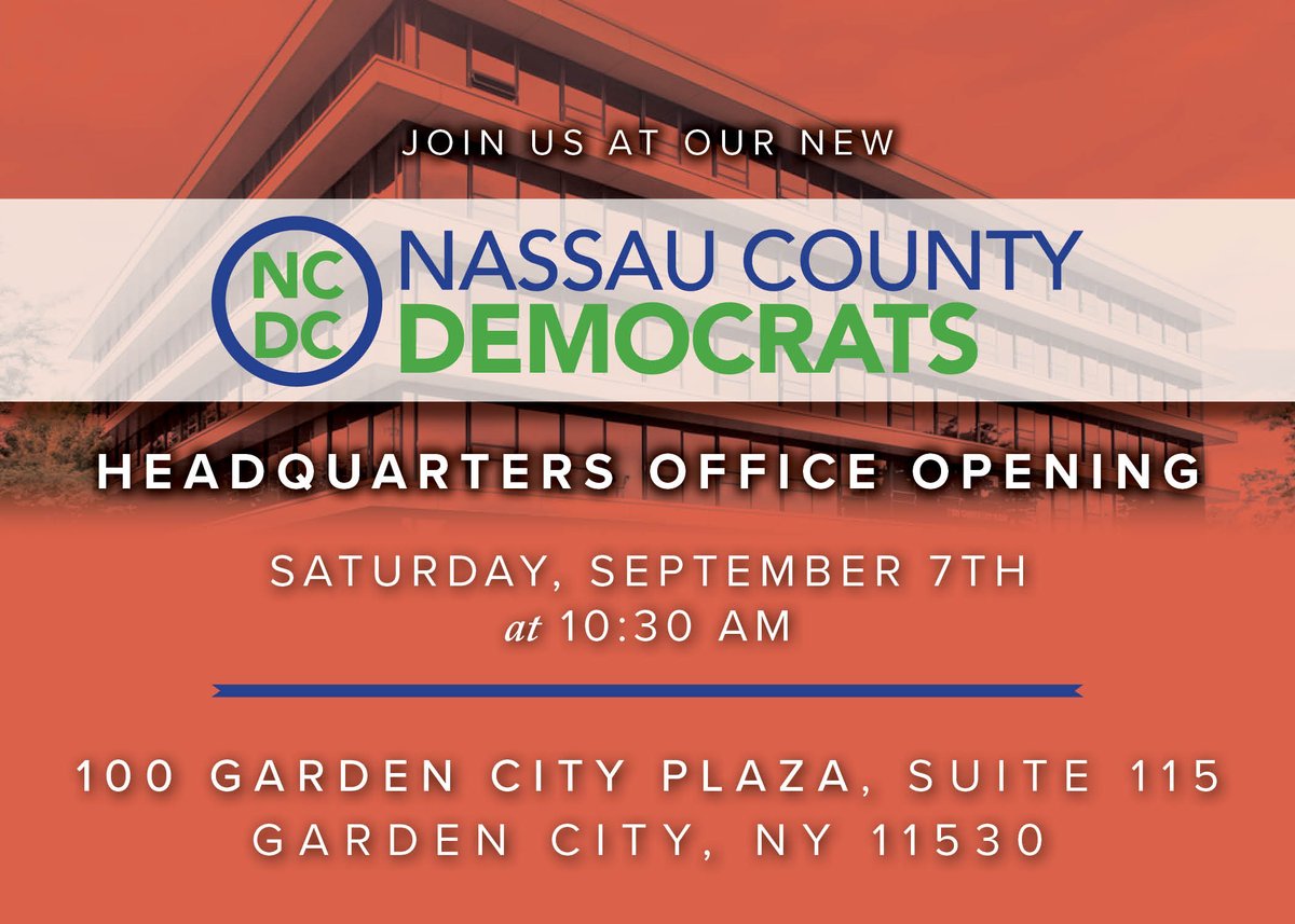 Nassau County Dems On Twitter Join Us For Our New Hq Office